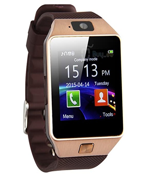 Smart watch multi-use support SIM card and  camera -  Gold Brown 