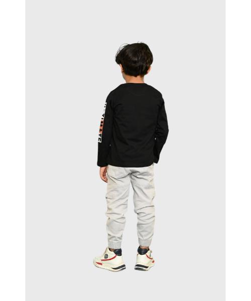 Drawstring Gabardine Pants Solid For Boys - Grey