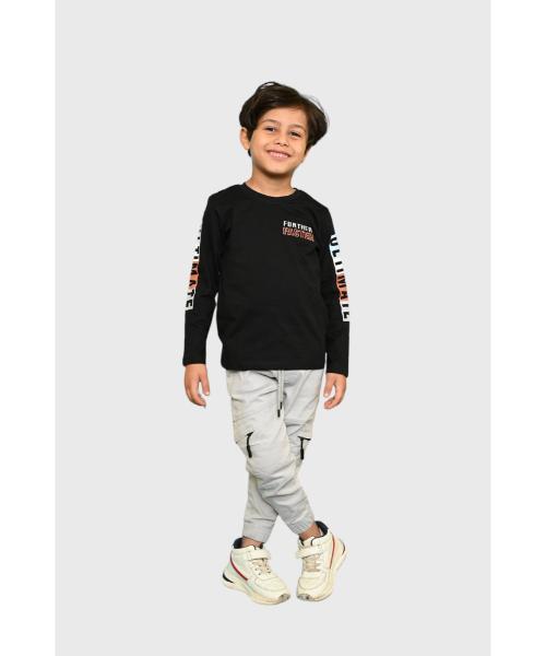 Drawstring Gabardine Pants Solid For Boys - Grey