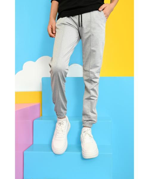 Comfortable Drawstring pants Solid For Boys - Grey