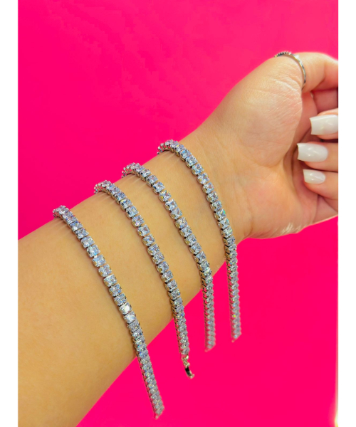 tennis bracelet Shape For Girls - Silver