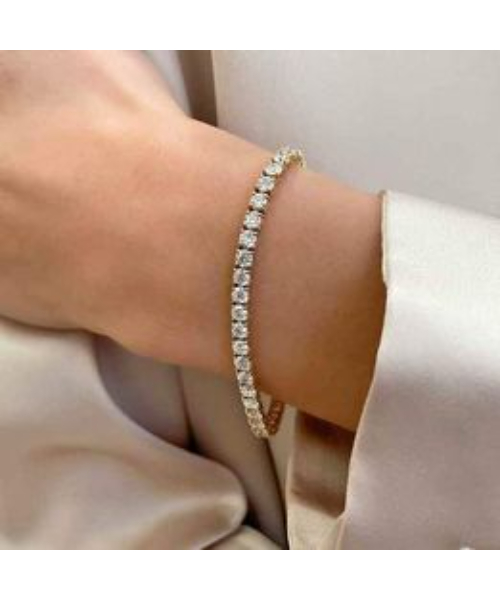 Tennis Bracelet Shape For Women - Silver